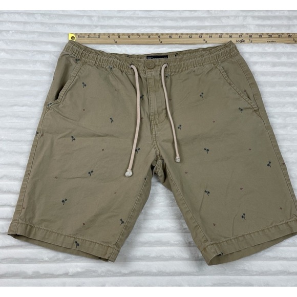 Teamspirit Men's Comfy Casual Pull On Shorts Khaki Size Large 100% Cotton Preppy - Picture 4 of 11